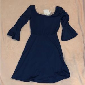 Navy 3/4 sleeve dress